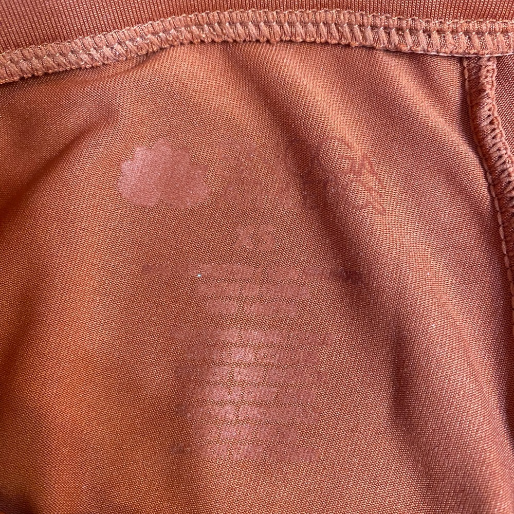 {Snoga} Mesh Basic Burnt Orange Sports Skirt - image 4